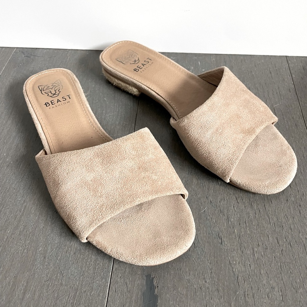 Neutral Beige Flat Sandals